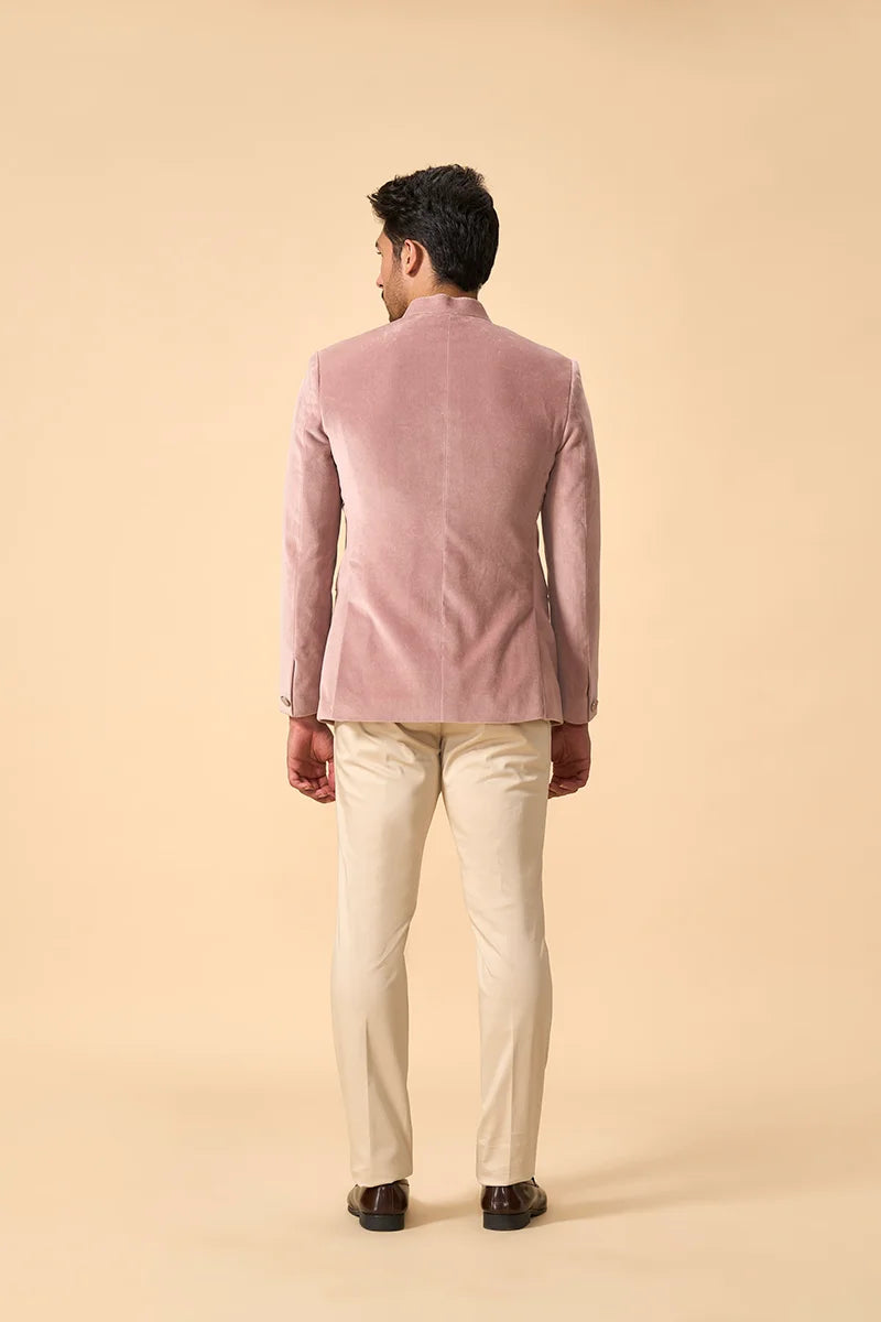 Classic Peach Cotton Suede Jodhpuri