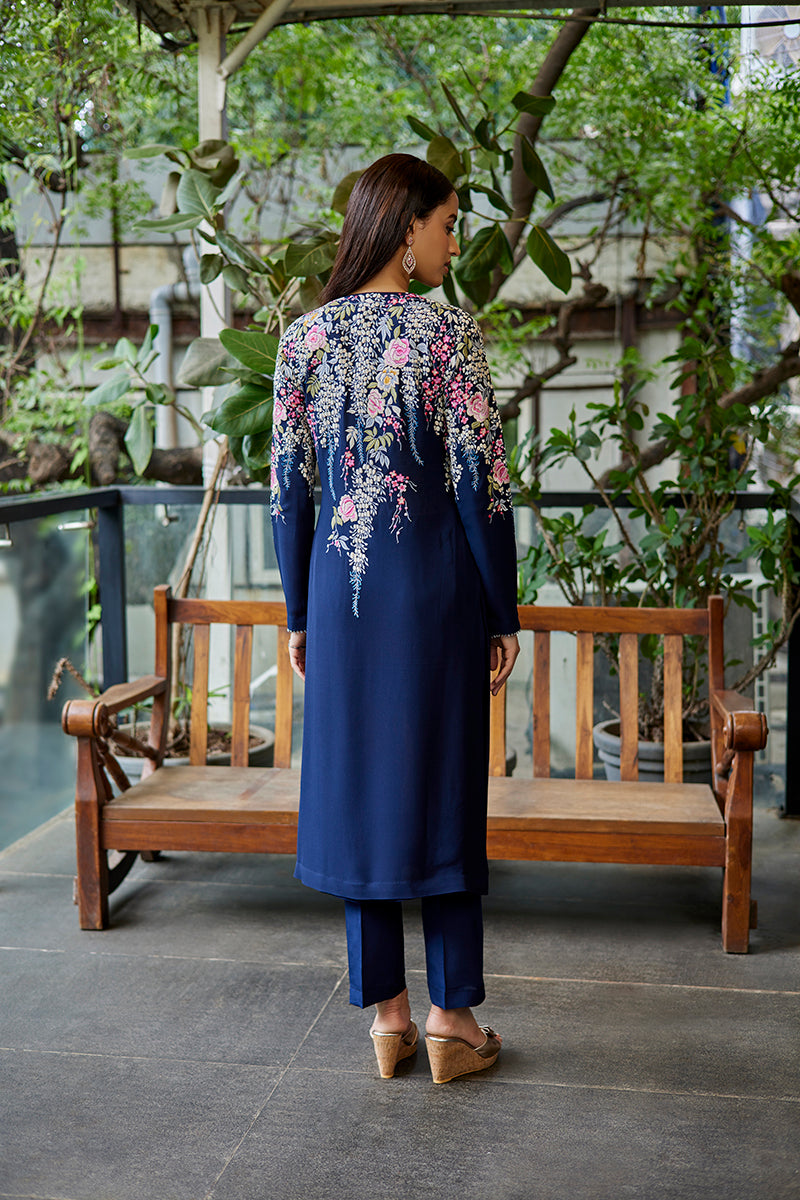 Navy Blue Georgette Ladies Suit