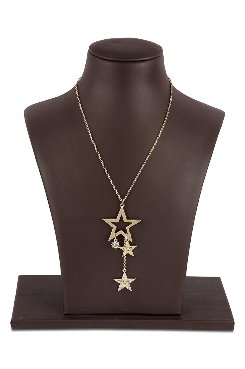 A closeup of a starry nights necklace from BenzerWorld ethnicwear store.