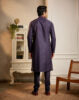 Navy Blue Cotton Silk Kurta Set - benzerworld