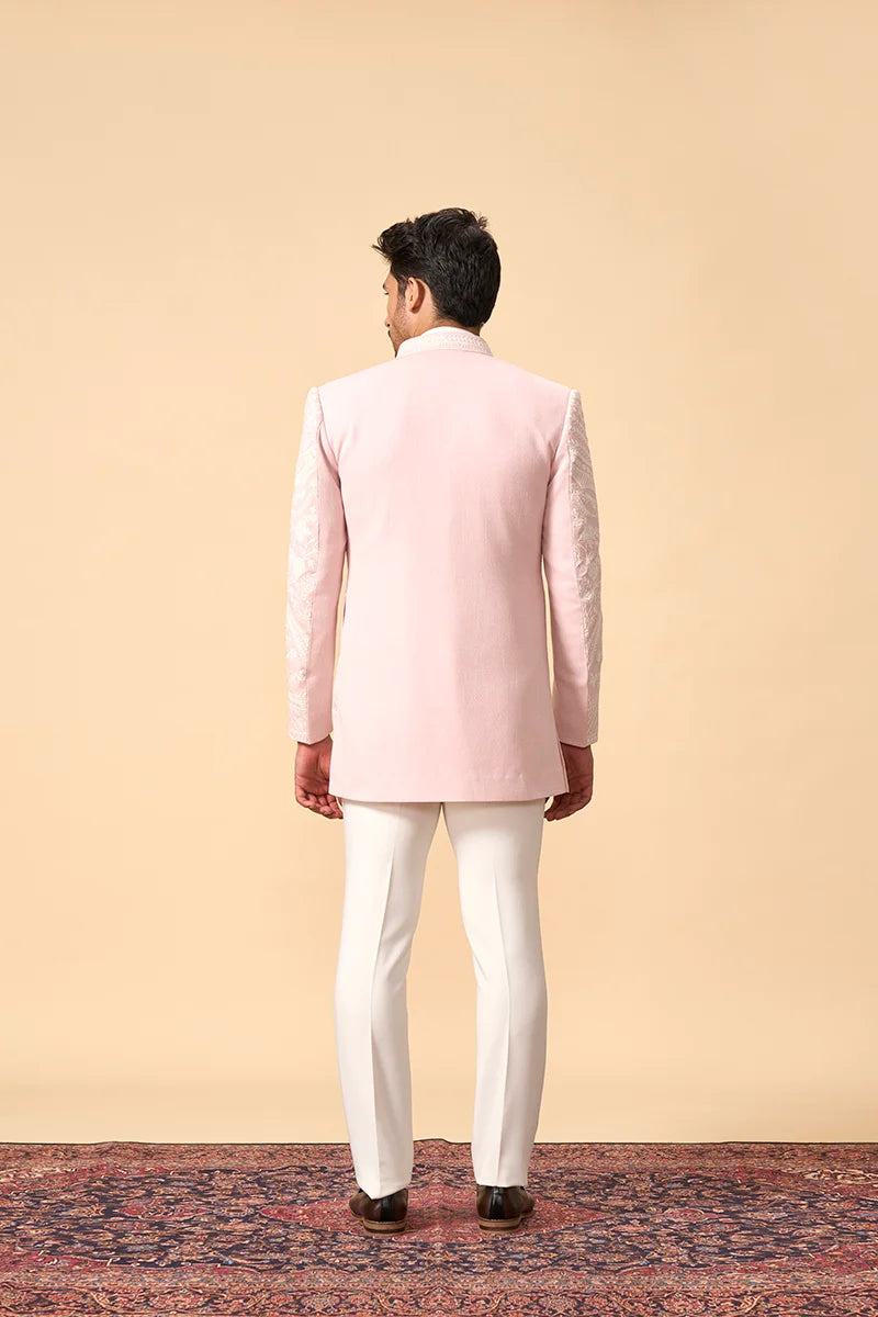 Lavender Resham & French Knot Indo-Western Set