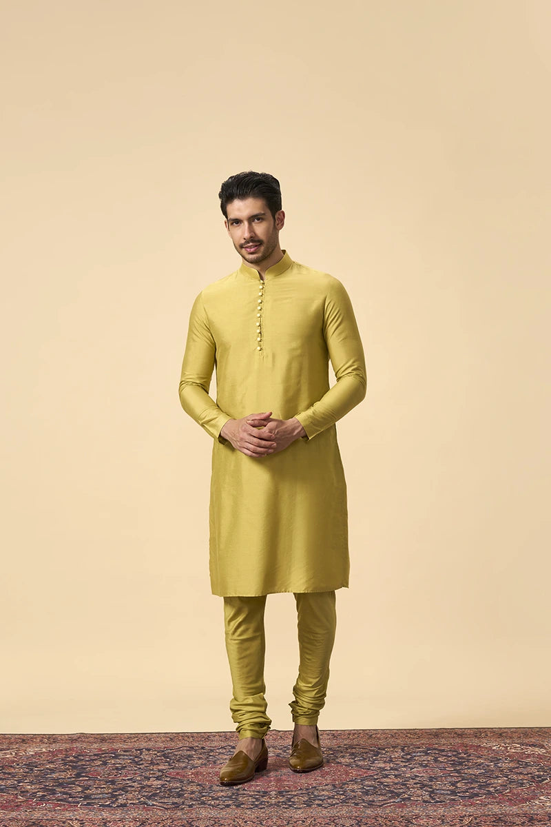 Regal Tussar Silk Sherwani with Resham Work