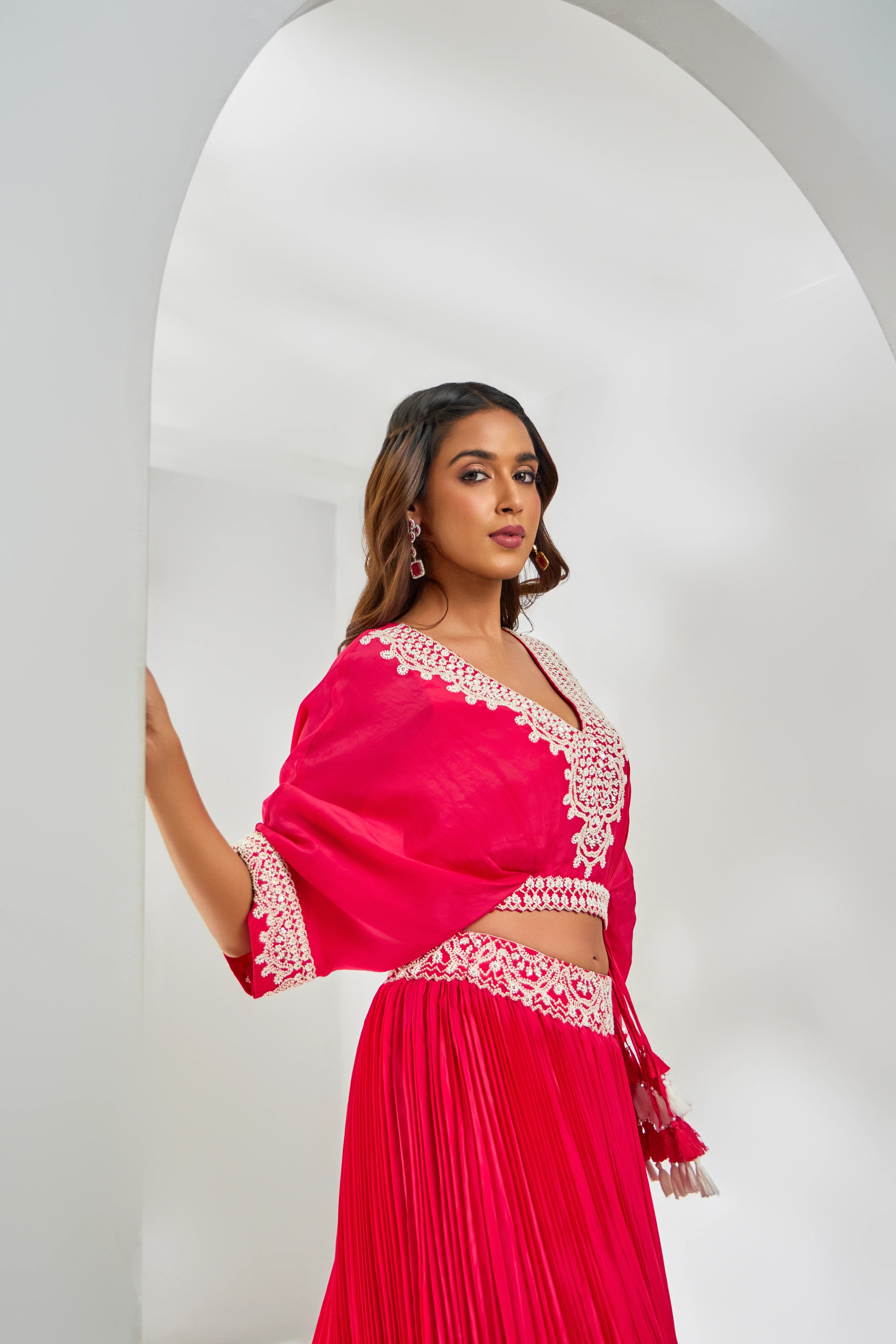 Hot Pink Ethnic co-ord set