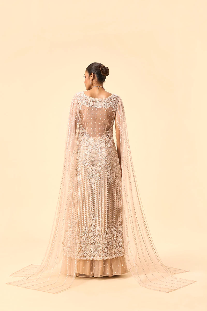 Gold Embellished sharara set