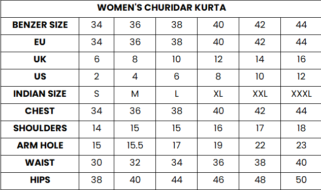 womens churidar kurta
